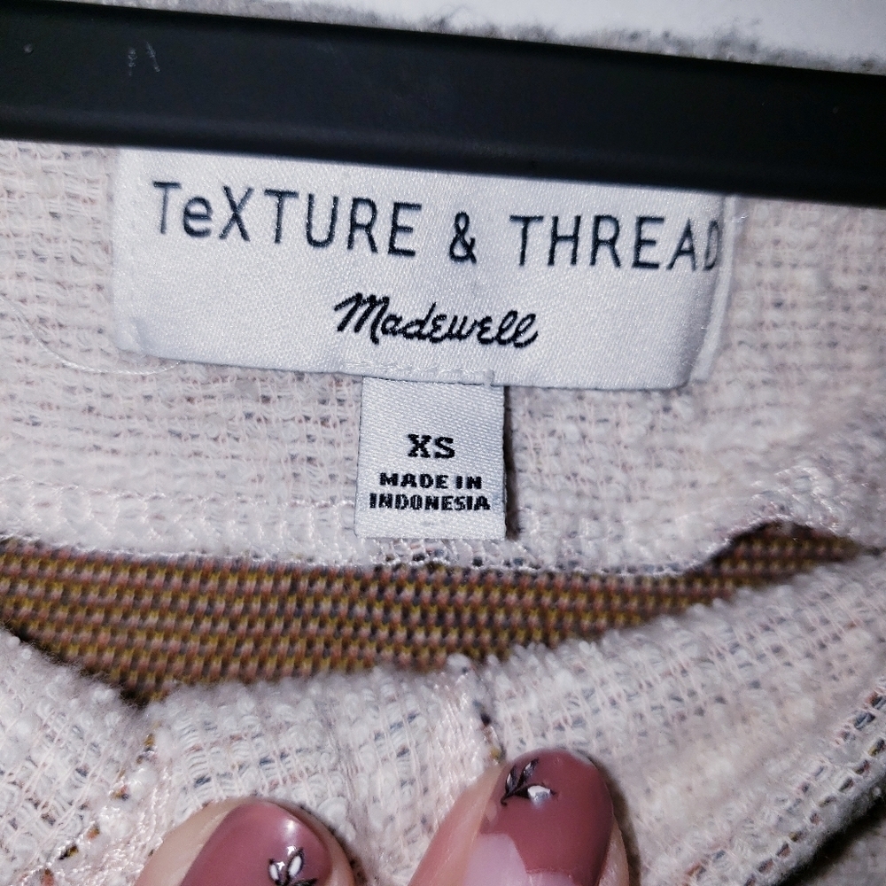 Madewell Texture & Thread Striped Button Front Top - Picture 6 of 8